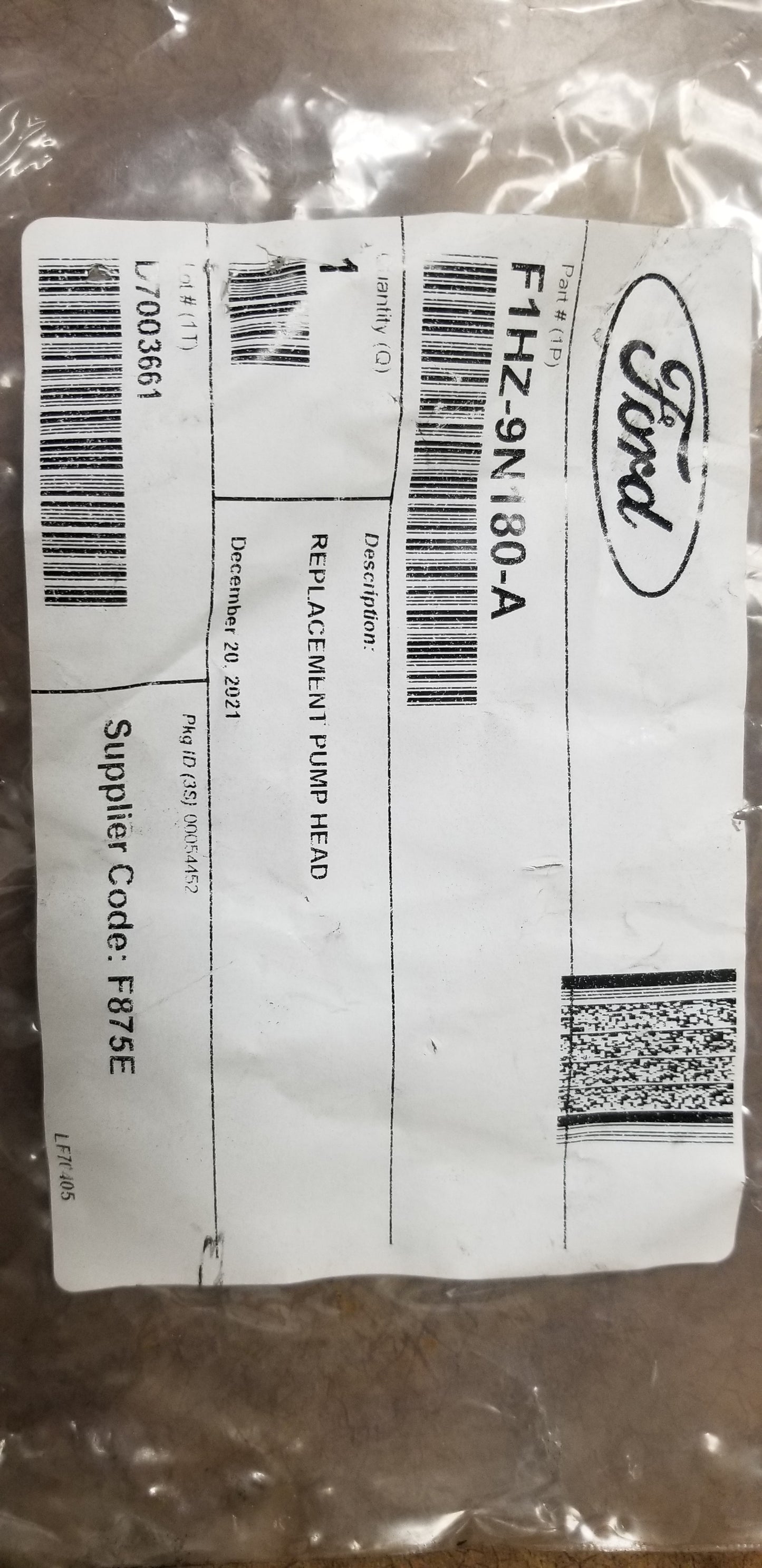 Fuel filter cover F1HZ-9N180-A